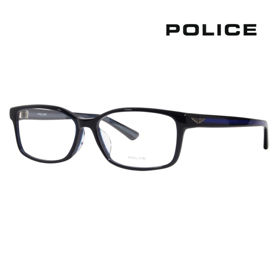 ポリス メガネフレーム POLICE VPLD85J 03LW 56 スクエア セル フルリム 伊達 眼鏡 メガネ