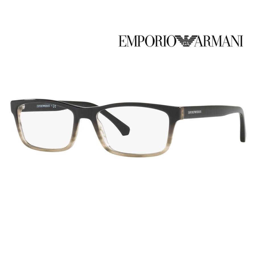 EMPORIO ARMANI エンポリオアルマーニ EA3143F 5729 55 伊達 メガネ 眼鏡 フルフィットモデル スクエア セル | EMPORIO ARMANI