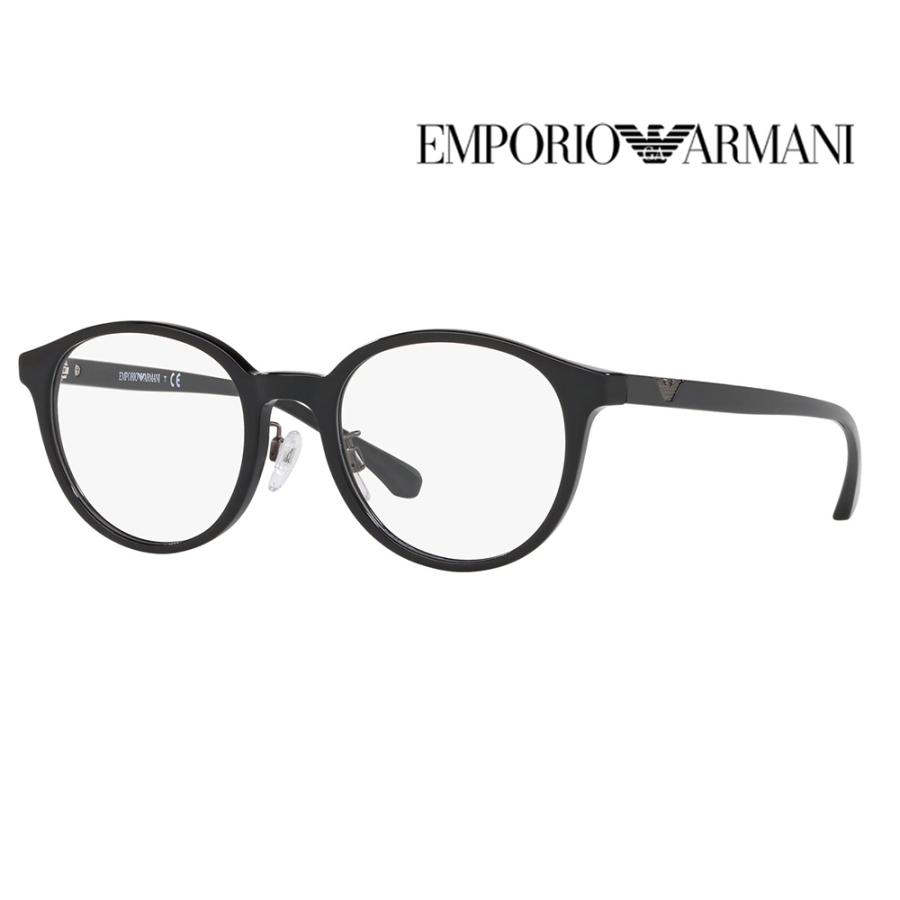 EMPORIO ARMANI エンポリオアルマーニ EA3150D 5017 53 伊達 メガネ 眼鏡 アジアンフィットモデル ラウンド セル