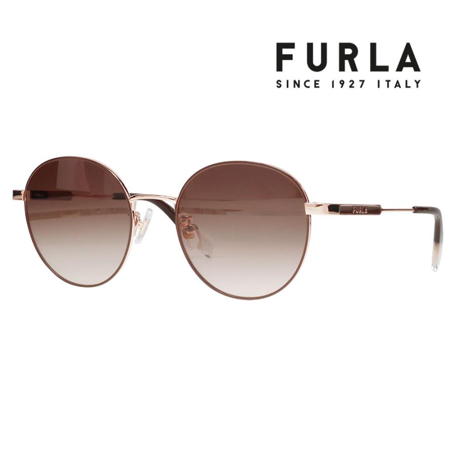 新品・未使用【FURLA】サングラス ラウンド型ゴールドフレーム SFU748J FURLA（フルラ） サングラス メガネ SFU748J 0A76 52 レディース