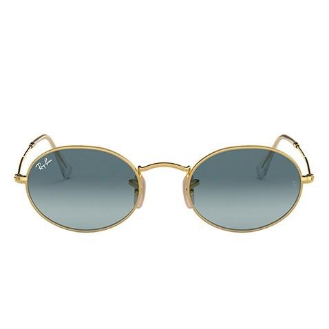 RayBan オーバルサングラス メタルフレーム OVAL METAL Sunglasses in Arista Gold and G-15 Green - RB3547