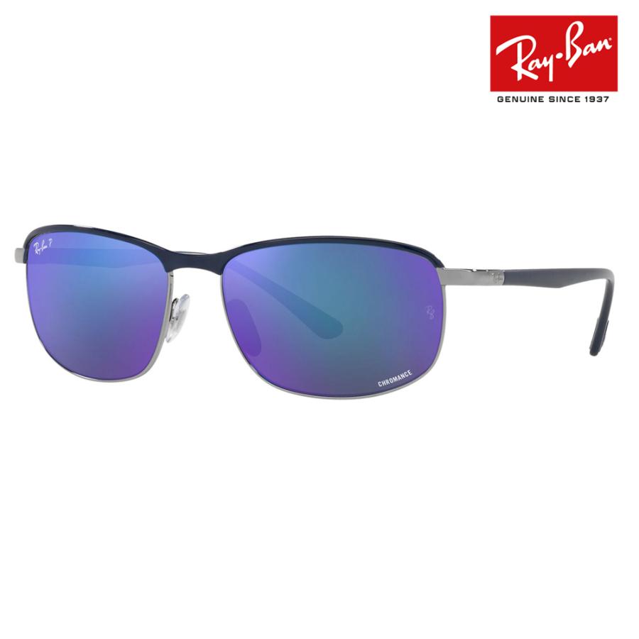 レイバン Ray-Ban サングラス RB3671CH 92044L 60 Ray-Ban偏光レンズ クロマンスレンズ スクエア メタル 伊達メガネ 眼鏡｜upup