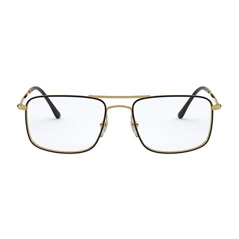 レイバン メガネ フレーム 純正レンズ対応 Ray-Ban RayBan RX6434 2946 53 伊達メガネ 眼鏡 ダブルブリッジ メタル レクタングル | Ray-Ban | 01