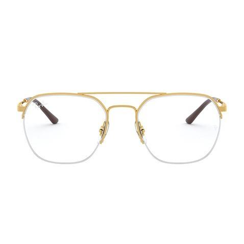 レイバン メガネ フレーム 純正レンズ対応 Ray-Ban RayBan RX6444 2500 51 伊達メガネ 眼鏡 スクエア ナイロール ツーブリッジ | Ray-Ban | 01