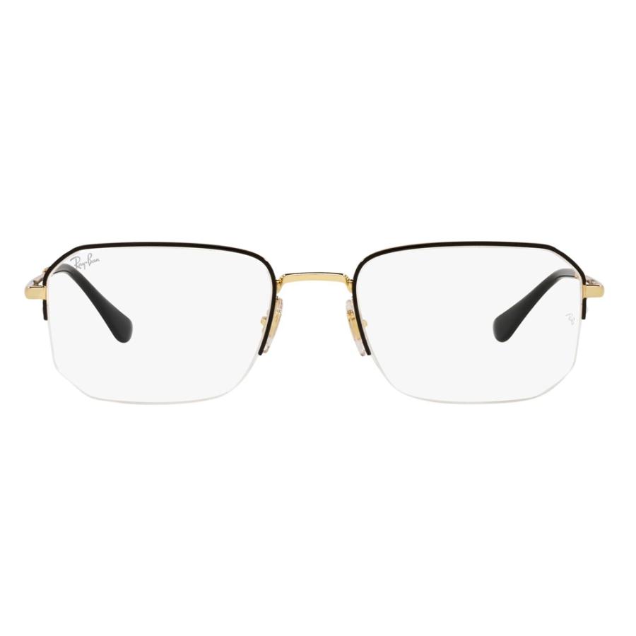 アウトレット レイバン Ray-Ban メガネ フレーム 伊達メガネ 眼鏡 RX6449 2991 53 レクタングル ハーフリム ナイロール | Ray-Ban | 01