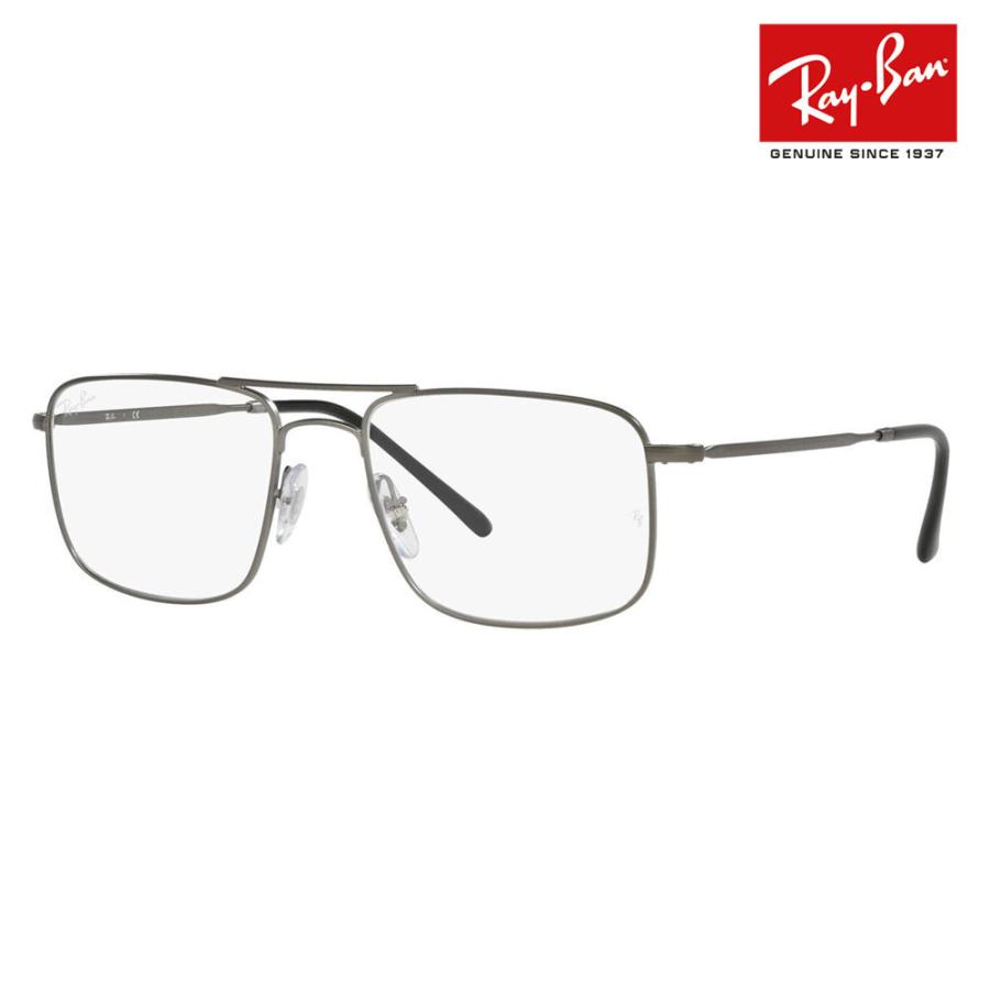 オススメ価格 レイバン メガネ フレーム Ray-Ban RayBan RX6434 2620 53 伊達メガネ 眼鏡 ダブルブリッジ メタル レクタングル | Ray-Ban