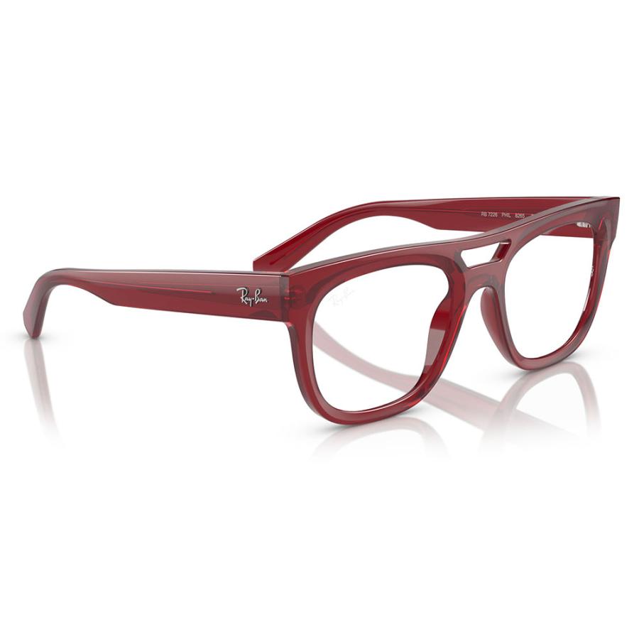 レイバン Ray-Ban RayBan RX7226 8265 52 54 伊達メガネ 眼鏡 PHIL フィル ダブルブリッジ ウェリントン スクエア エコマテリアル 純正レンズ対応 | Ray-Ban | 04