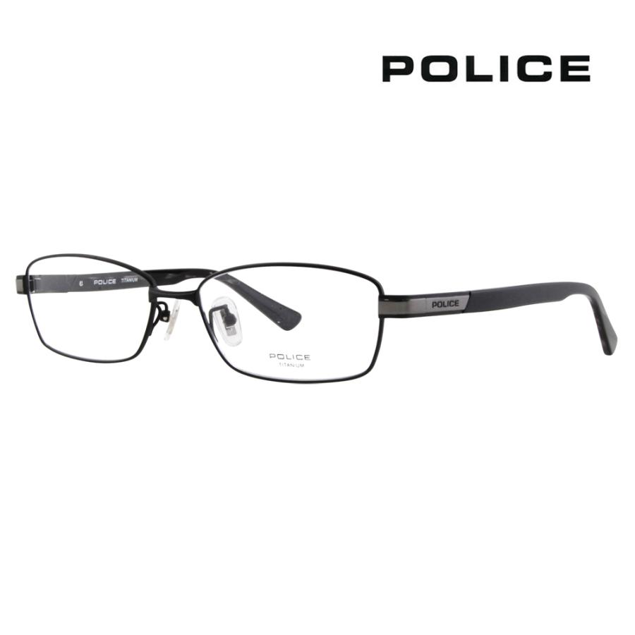ポリス メガネフレーム POLICE VPLC94J 0531 54 スクエア フルリム メタル チタン 伊達 眼鏡 メガネ