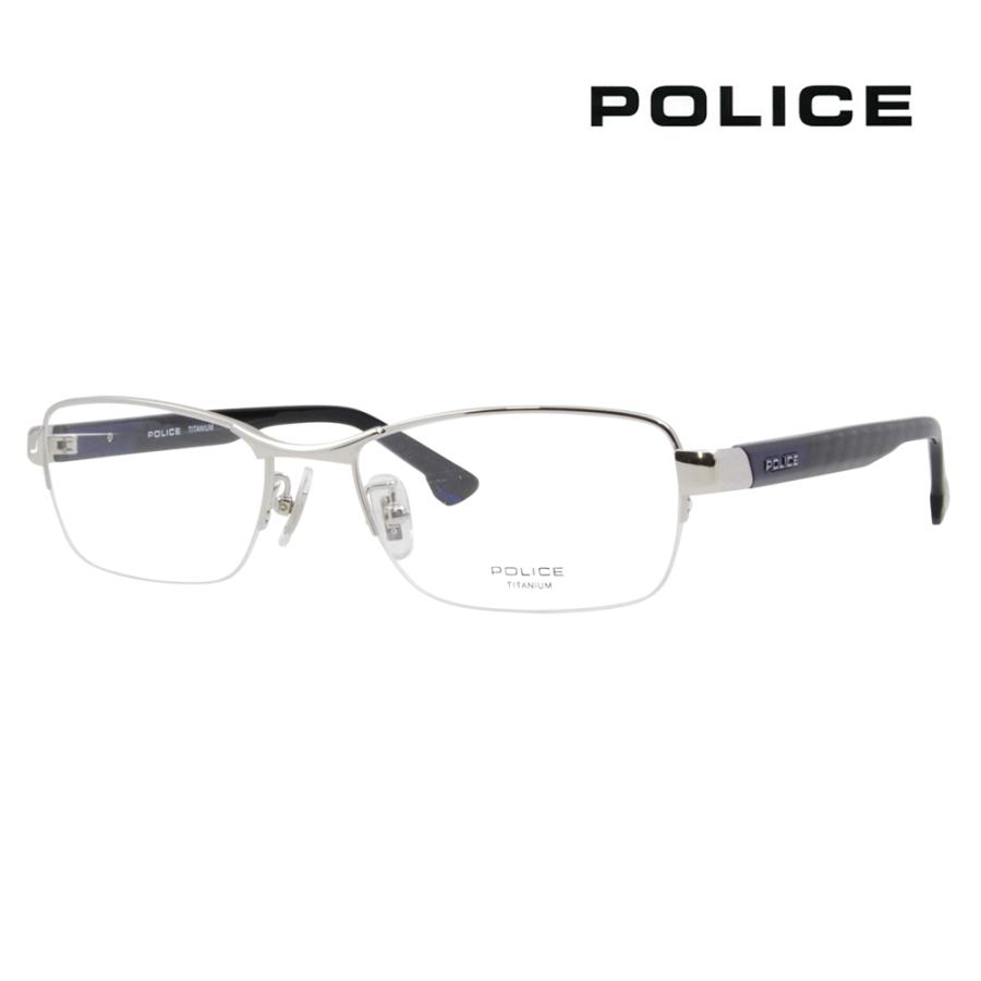 ポリス メガネフレーム POLICE VPLB72J 0579 54 伊達眼鏡 メガネ スクエア ナイロール | POLICE