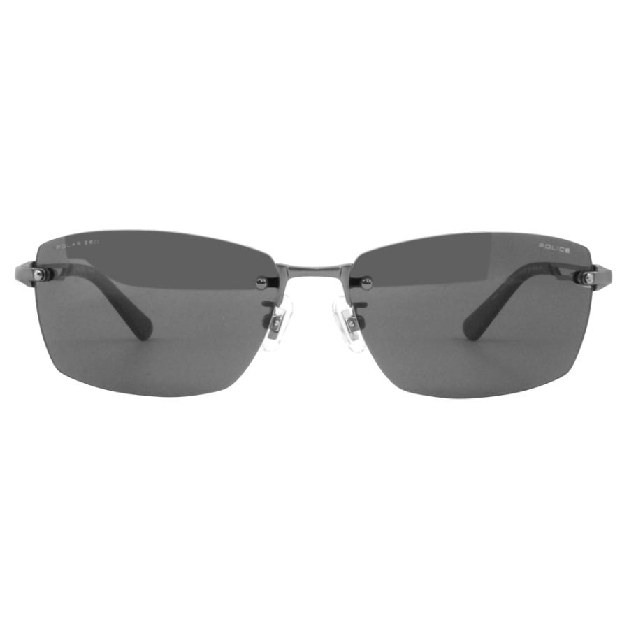 復刻別注 ポリス サングラスSPLG39J 627P 60 POLICE 2023年モデル WIND ウィンド ツーポイント フチなし メンズ スクエア チタニウム 偏光 | POLICE | 01