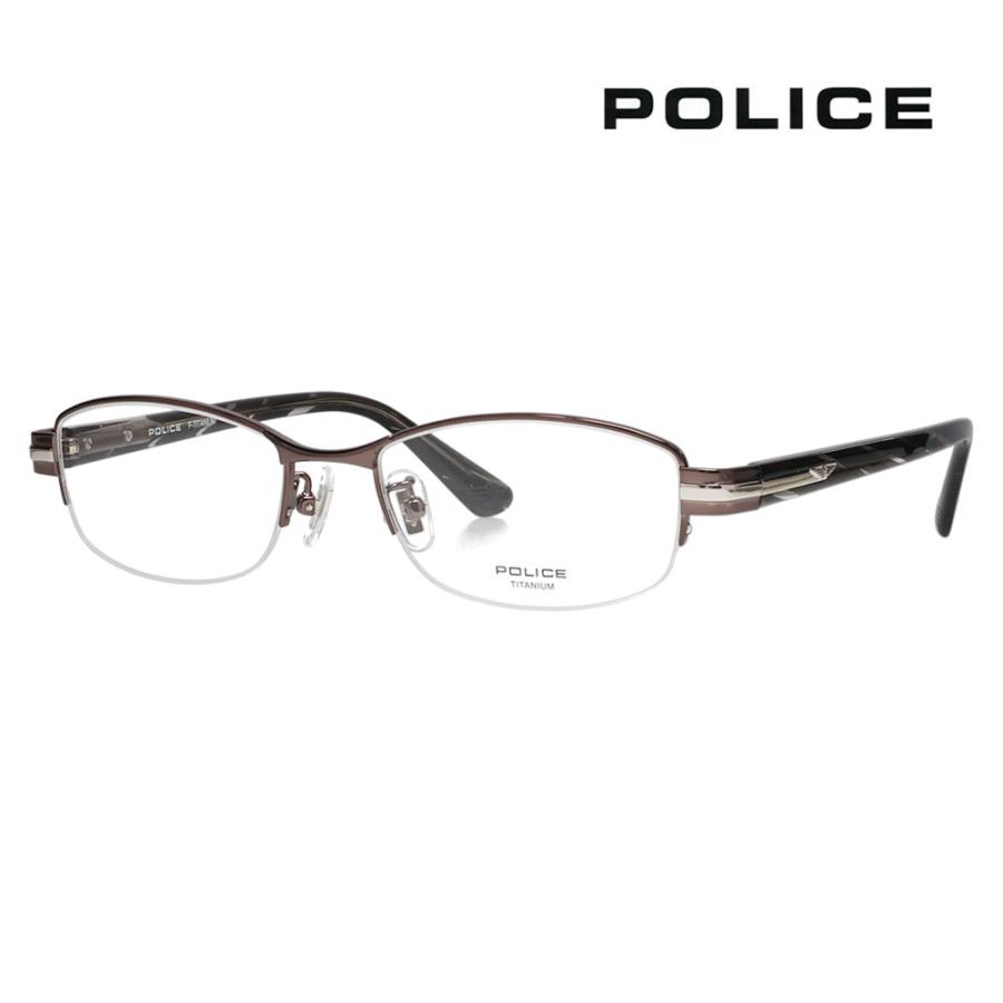 VPLM42J-0568-52 国内正規品 POLICE ポリス メガネ 眼鏡 POLICE（ポリス） メガネフレーム POLICE VPLM42J 0568 52 スクエア
