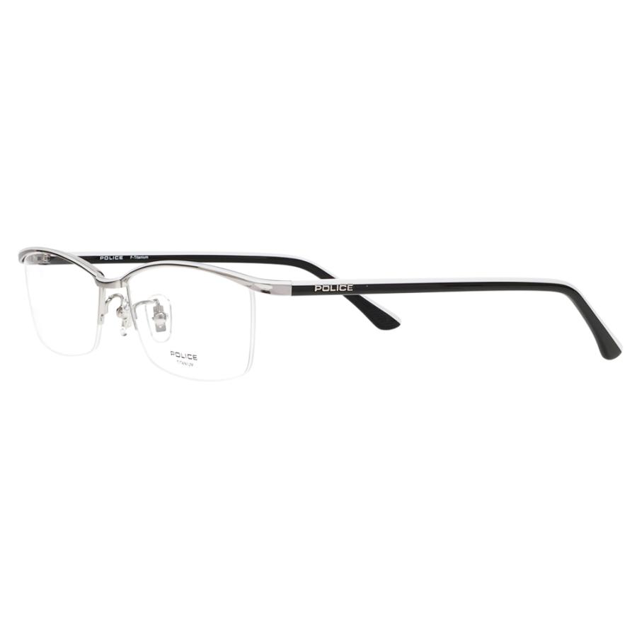 ポリス メガネフレーム POLICE VPLN69J 0579 56 スクエア メンズ チタン ジャパンモデル 伊達 眼鏡 メガネ | POLICE | 03