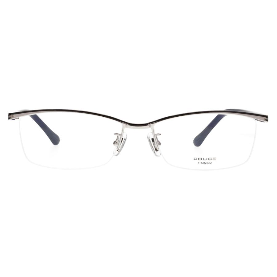 ポリス メガネフレーム POLICE VPLN69J 0S11 56 スクエア メンズ チタン ジャパンモデル 伊達 眼鏡 メガネ | POLICE | 01