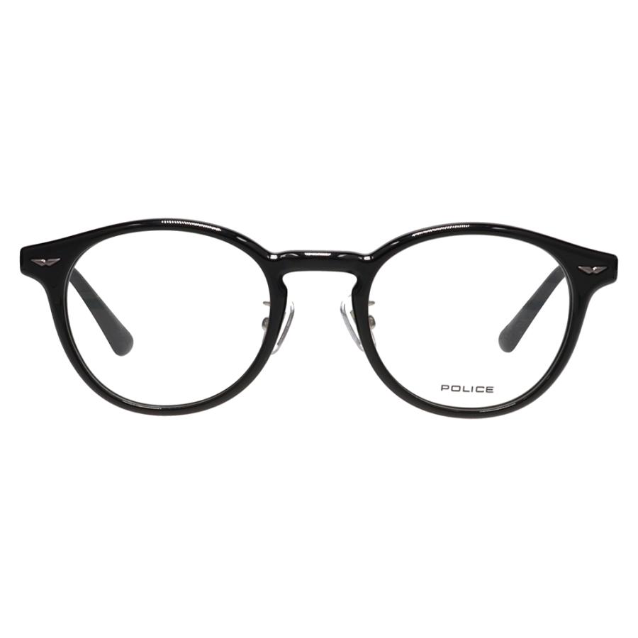 ポリス メガネフレーム POLICE VPLP40J 0700 47 2024年モデル メンズ ボストン クラシック コンビネーション セル ジャパンモデル 伊達 眼鏡 メガネ | POLICE | 01