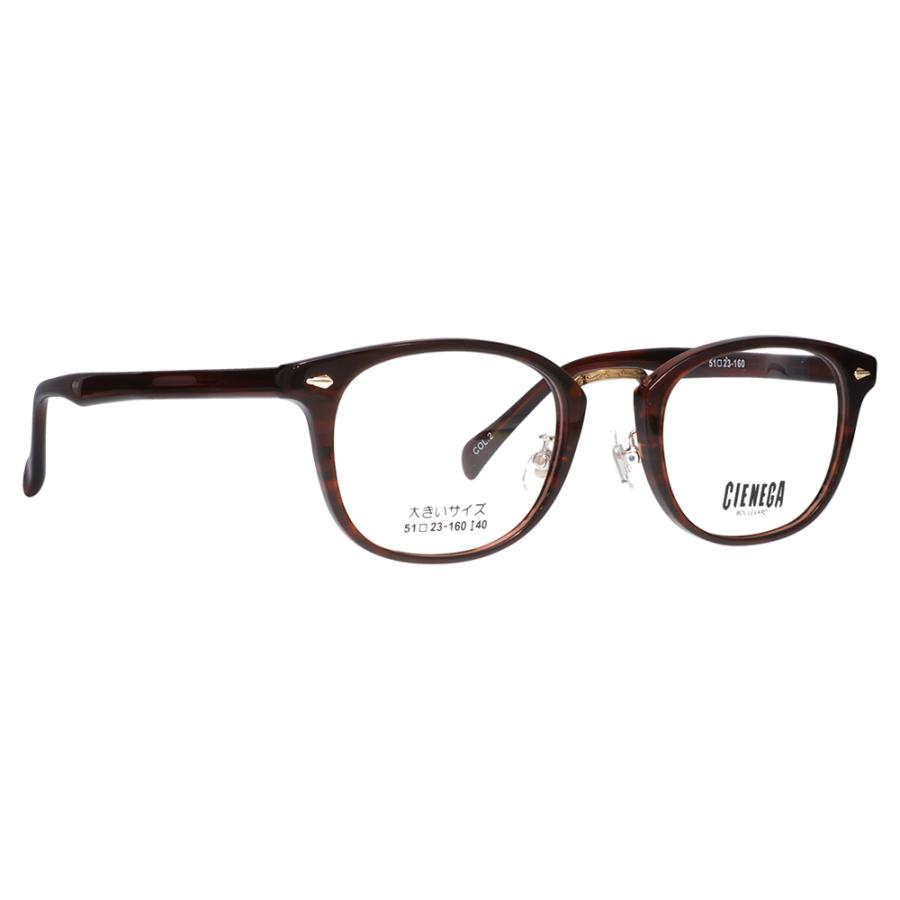 シェネガ メガネ フレーム CN-K39 2 51 CIENEGA 大きいサイズ ラージサイズ ビッグサイズ キングサイズ 大きめ ワイド メンズ ウェリントン 伊達メガネ 眼鏡 |  | 04