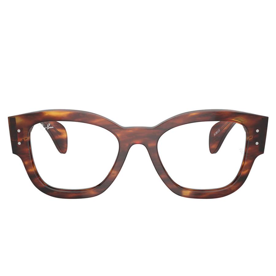 レイバン Ray-Ban メガネ フレーム 伊達メガネ 眼鏡 RX7681V 2144 52 JORGE ホルヘ スクエア ウェリントン セル 日本製 ユニセックス | Ray-Ban | 01