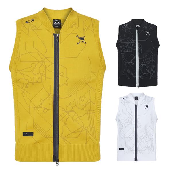 オークリー FOA404231 OAKLEY SKULL VECTOR SWEATER VEST メンズ ゴルフウェア スカル ベスト ジャガード 22FW | OAKLEY