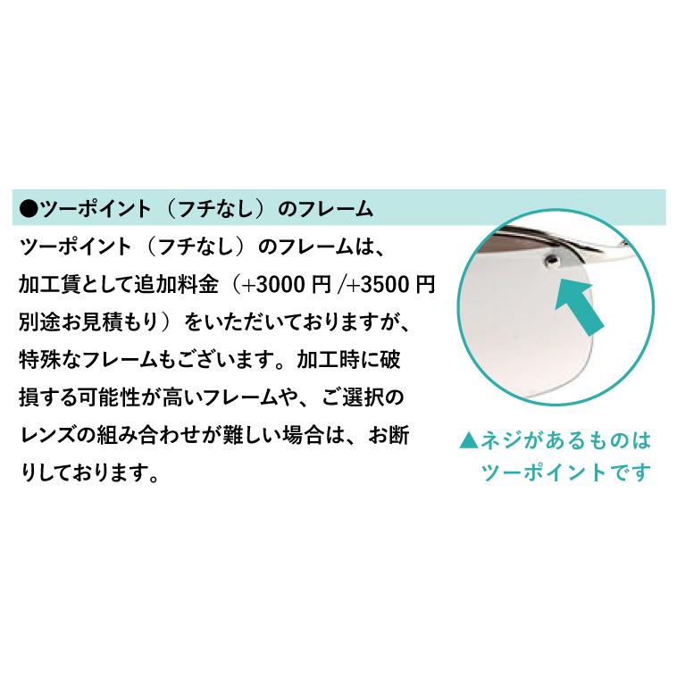 メガネ 眼鏡 レンズ交換 ツーポイント加工代 : ワッツアップ - 通販