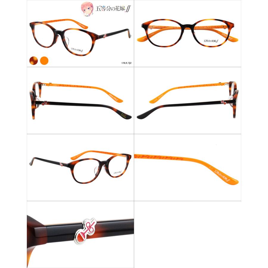メガネ拭き・ケースなし特価 五等分の花嫁∬ コラボフレーム 中野一花 二乃 三玖 四葉 五月 ウェリントン オーバル 伊達メガネ 眼鏡 |  | 02