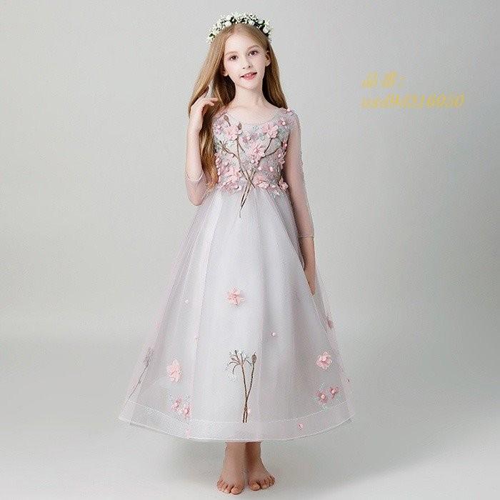 キッズ ファスナータイプ パーティー 子供ドレス 長袖正装 ワンピース お姫様 子どもドレス ドレス フォーマル 女の子 Www Arilab Com Tr Index Php