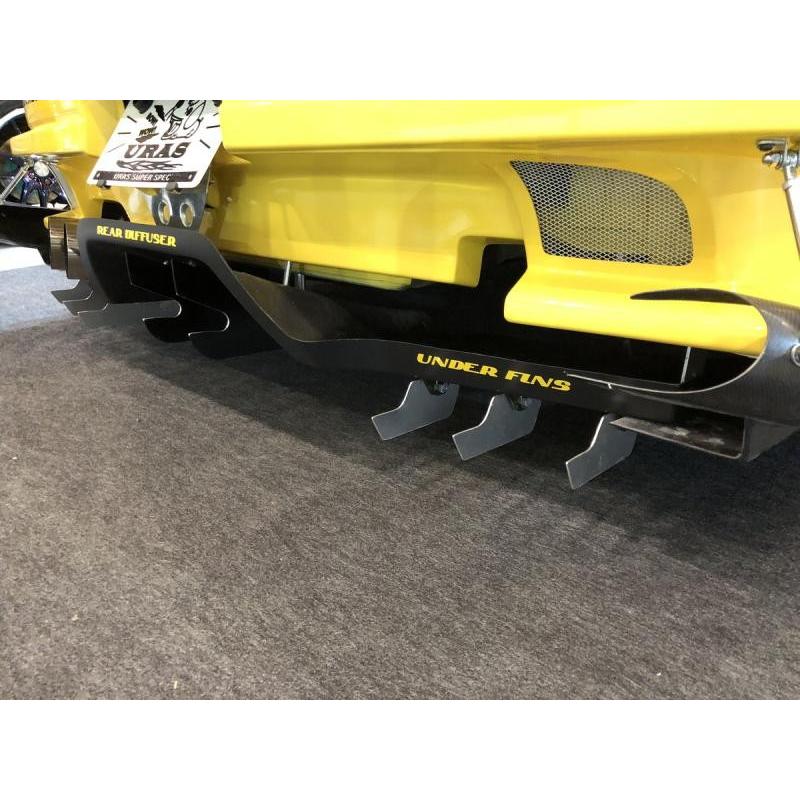 汎用　アンダーフィン　4枚　フィン　アンダーカナード　ディフューザー　整流板　アルミ製　ブラックアルマイト |  | 04