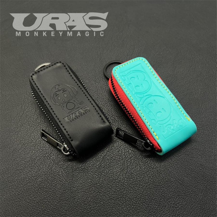 キーケース　本革　牛革　スマートキー　かわいい　ブラック　ミント　URAS |  | 02