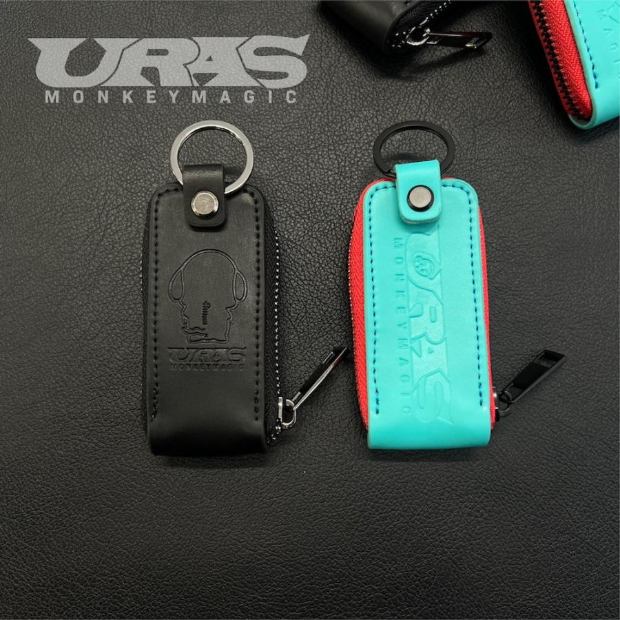 キーケース　本革　牛革　スマートキー　かわいい　ブラック　ミント　URAS |  | 03