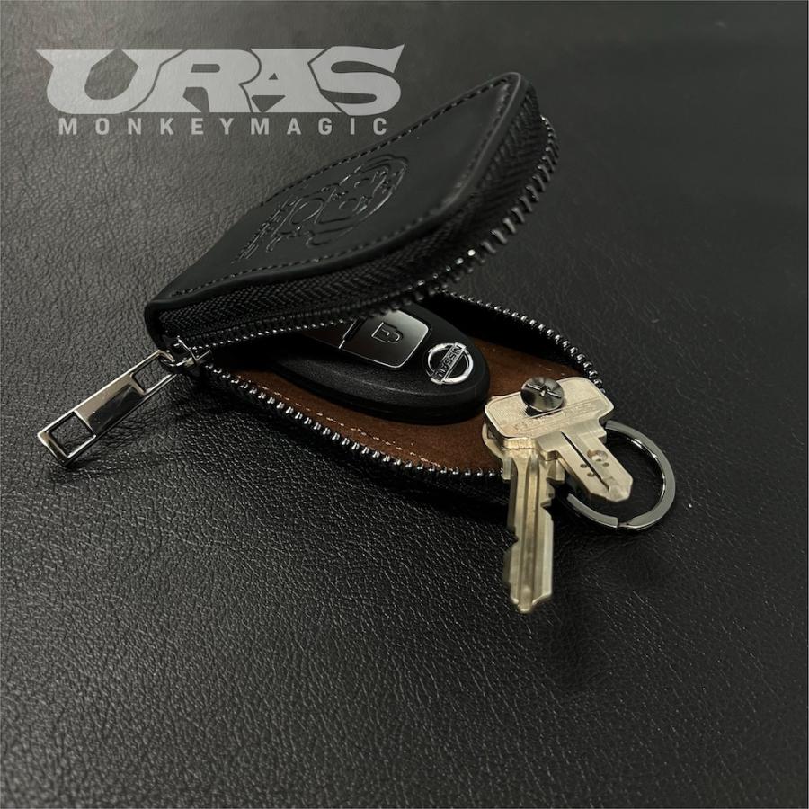 キーケース　本革　牛革　スマートキー　かわいい　ブラック　ミント　URAS |  | 05