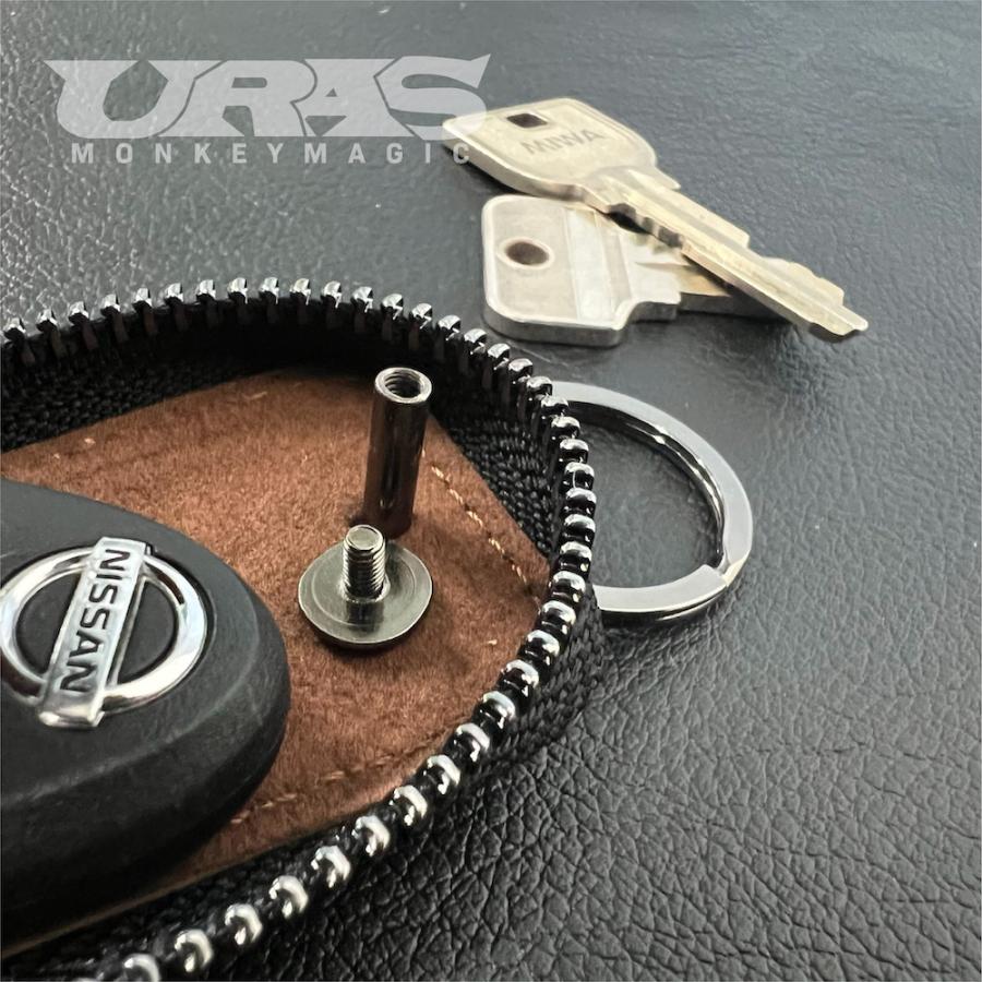 キーケース　本革　牛革　スマートキー　かわいい　ブラック　ミント　URAS |  | 06