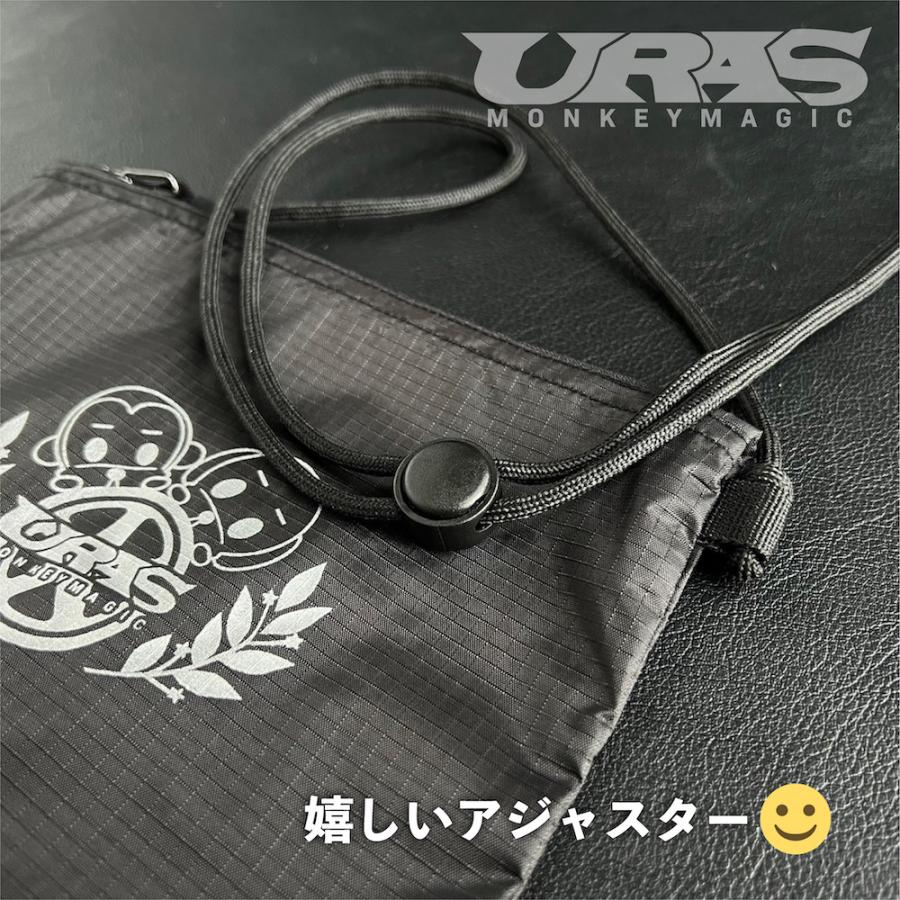 URAS　ショルダーバッグ　メッセンジャーバッグ　雑嚢　山猿競争　 黒　ジップバッグ　　A4 |  | 03