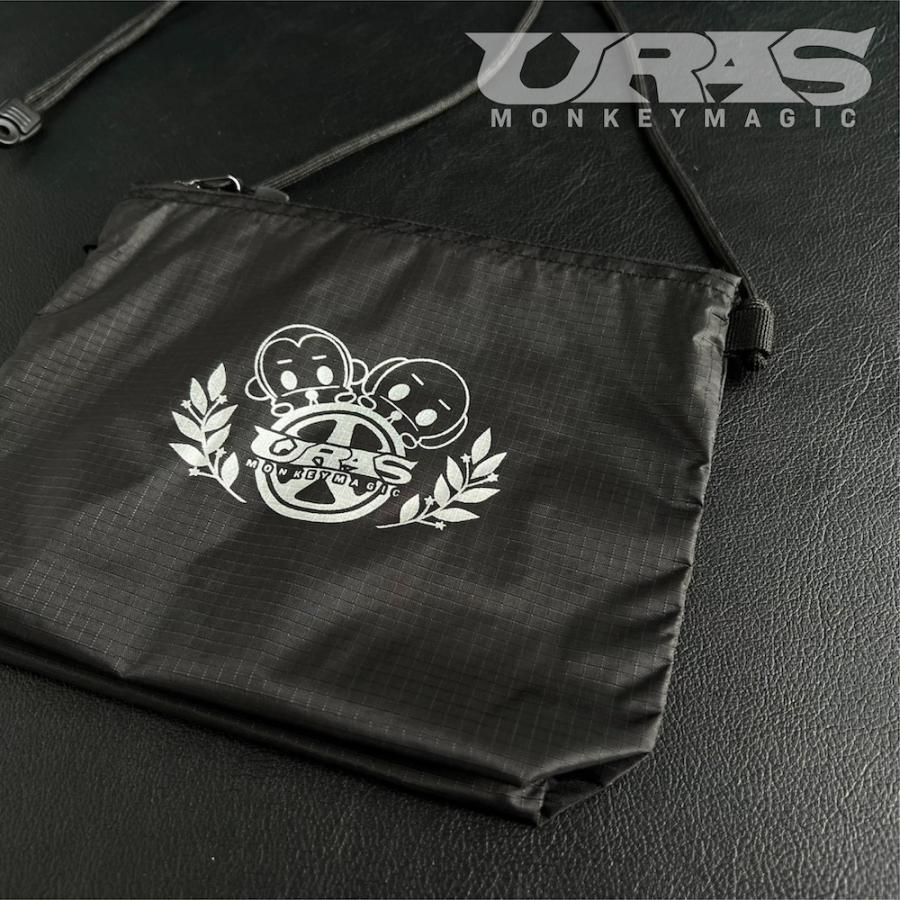 URAS　ショルダーバッグ　メッセンジャーバッグ　雑嚢　山猿競争　 黒　ジップバッグ　　A4 |  | 05