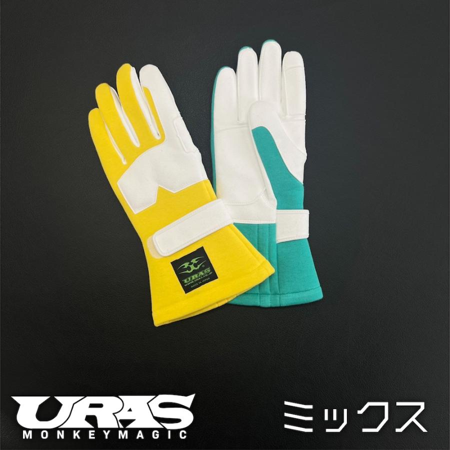 URAS レーシンググローブ 　4輪　車　FIA 非公認　丈夫　ピンク　緑　黄色 黒　URAS |  | 04