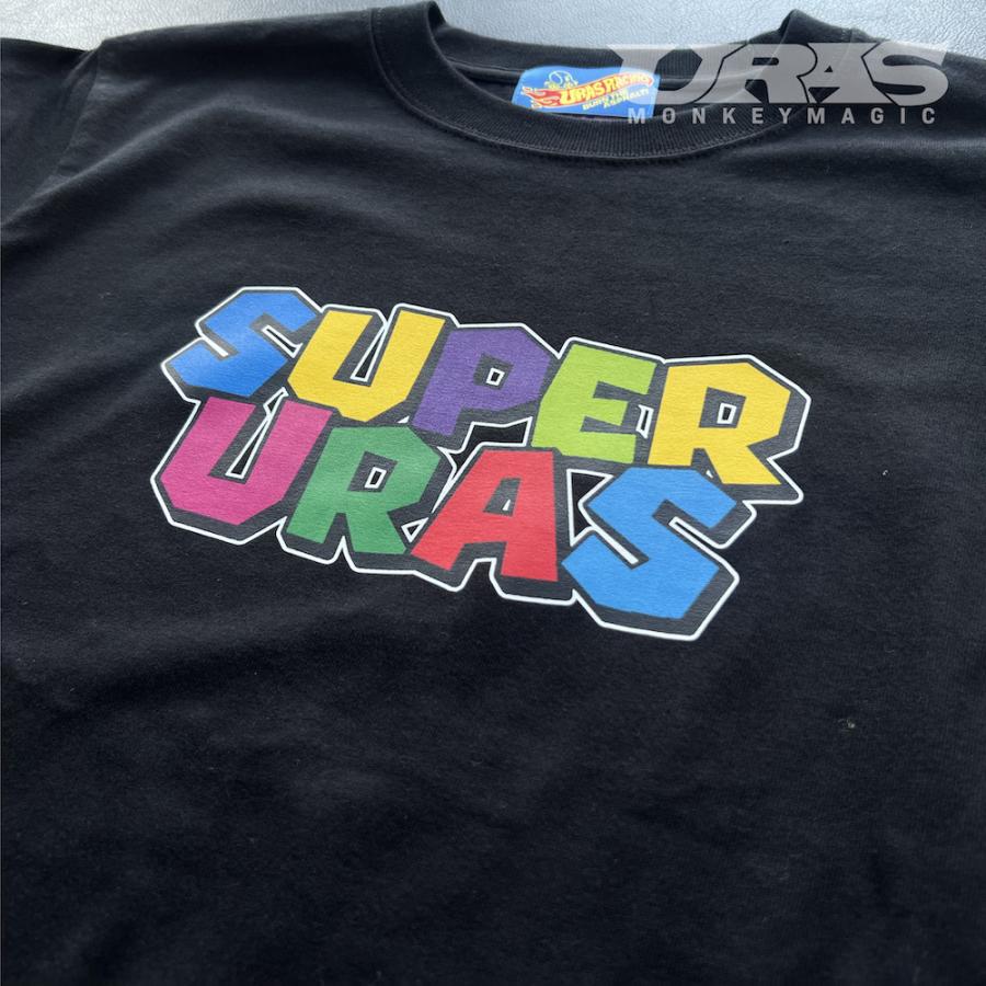 Tシャツ かわいい　ゲーム　SUPERURAS　犬　黒　URAS |  | 01