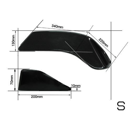 フロントアンダーカナード　Sサイズ　アンダーカナード　FRP 左右セット　URAS エアロ |  | 04