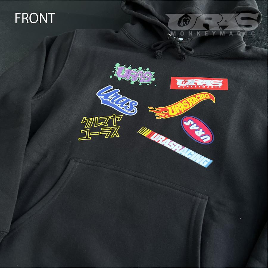 パーカー　ワッペン　いっぱい　かっこいい　ロゴ　ドリフト　車好き　タイヤ　URAS |  | 01