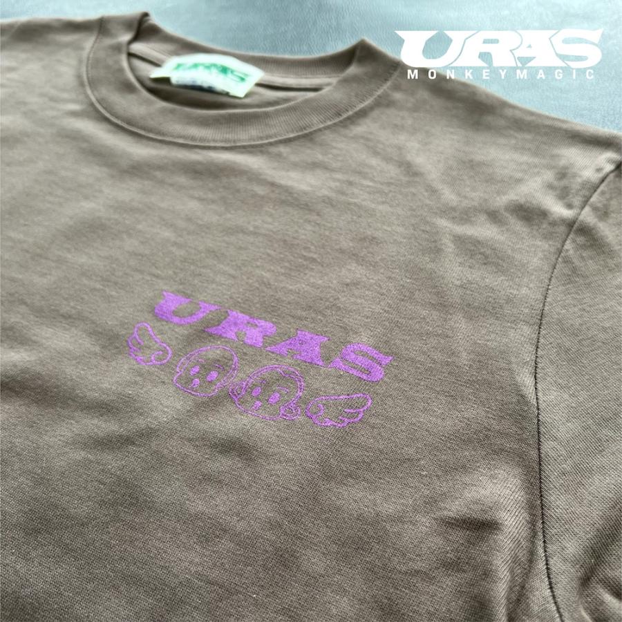 ロンT　長袖Tシャツ　茶色　紫　URAS　かっこいい　タイヤ　エンジェル |  | 02