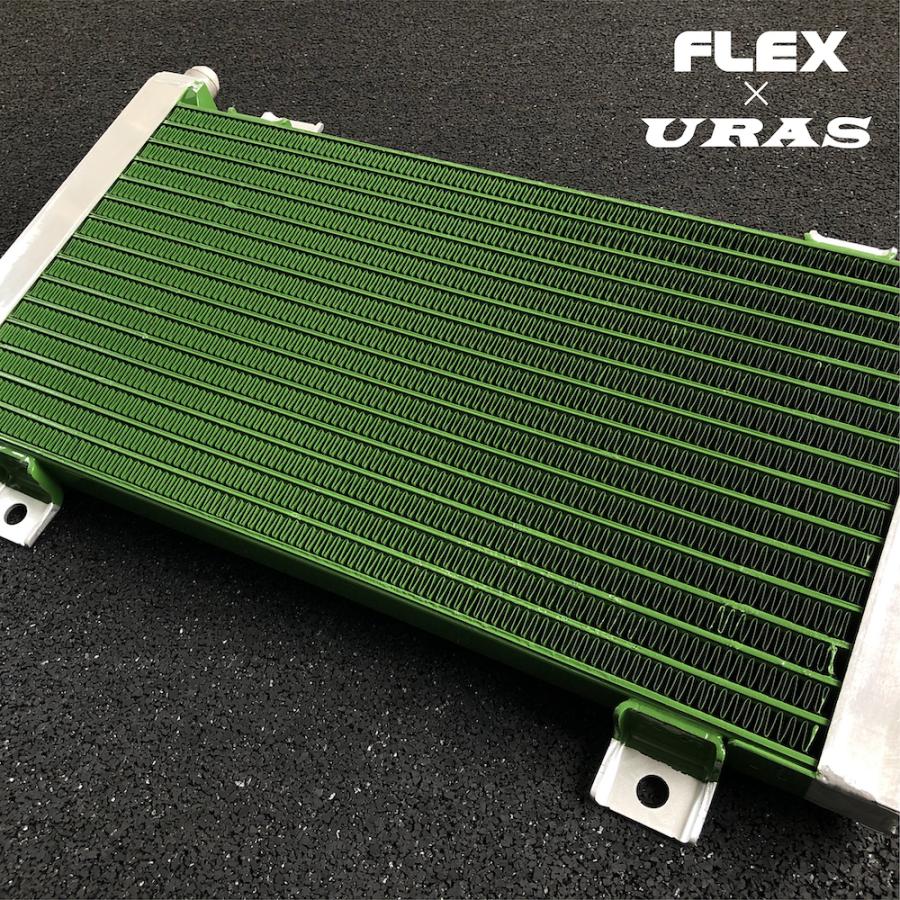 オイルクーラー 汎用 冷える 高性能 大容量 軽量 強い 緑 URAS