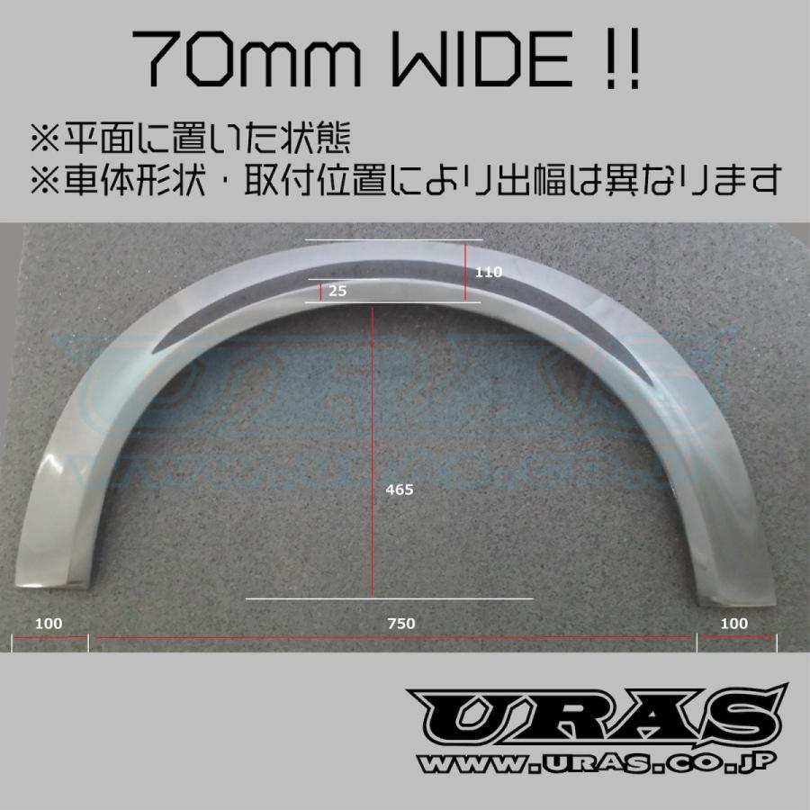 オーバーフェンダー 汎用 ワークスフェンダー 送料無料 70mm