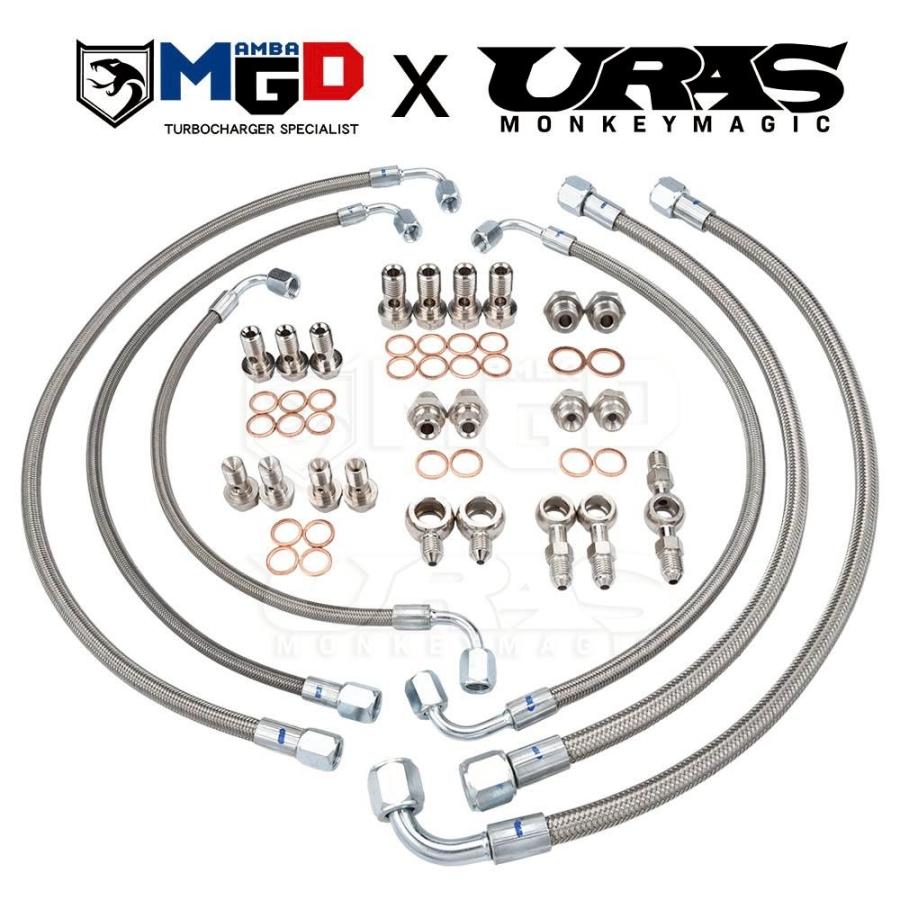 日産 RB26DETT スカイライン GTR（ギャレット GT28##R 搭載）用ターボチャージャー オイル＆ウォーターラインキットMGD | 
