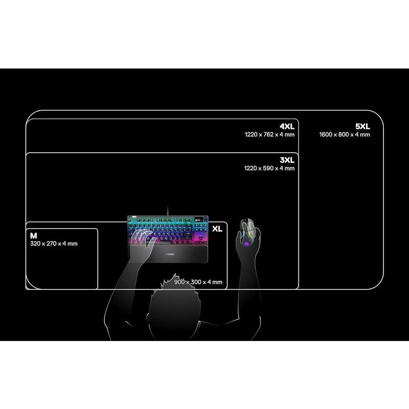 SteelSeries ゲーミングマウスパッド 2ゾーン RGB イルミネーション 32cm×27cm×0.4cm QcK Prism Cl｜urasoe｜03