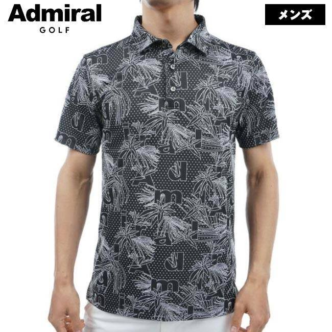 アドミラル ゴルフ メンズ リーフジャカード シャツ ADMIRAL GOLF ADMA434 2024年春夏モデル 2024年春夏モデル】 Admiral Golf アドミラルゴルフメンズ リーフジャ