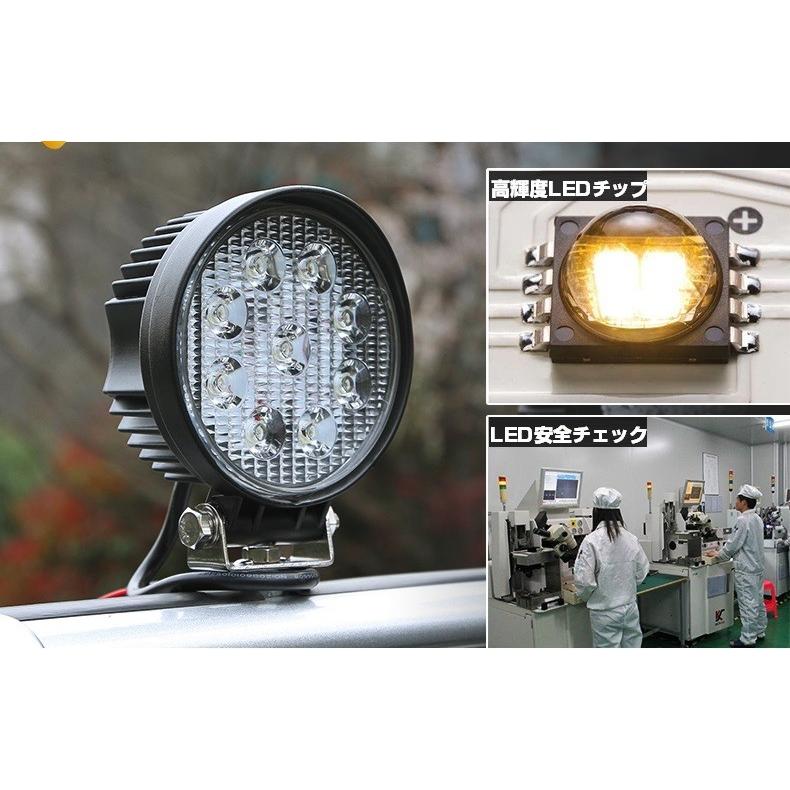 27W LED作業灯 LED ワークライト 12V 24V 四角形 防水 フォークリフト トラック :URAZAKI-WORKLIGHT02