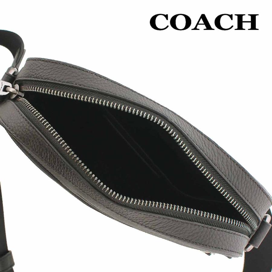 訳あり 展示品/コーチ メンズ バッグ ショルダーバッグ COACH 4011 ブラック ヒューストン スムース レザー フライト バッグ QB/BK アウトレットの画像