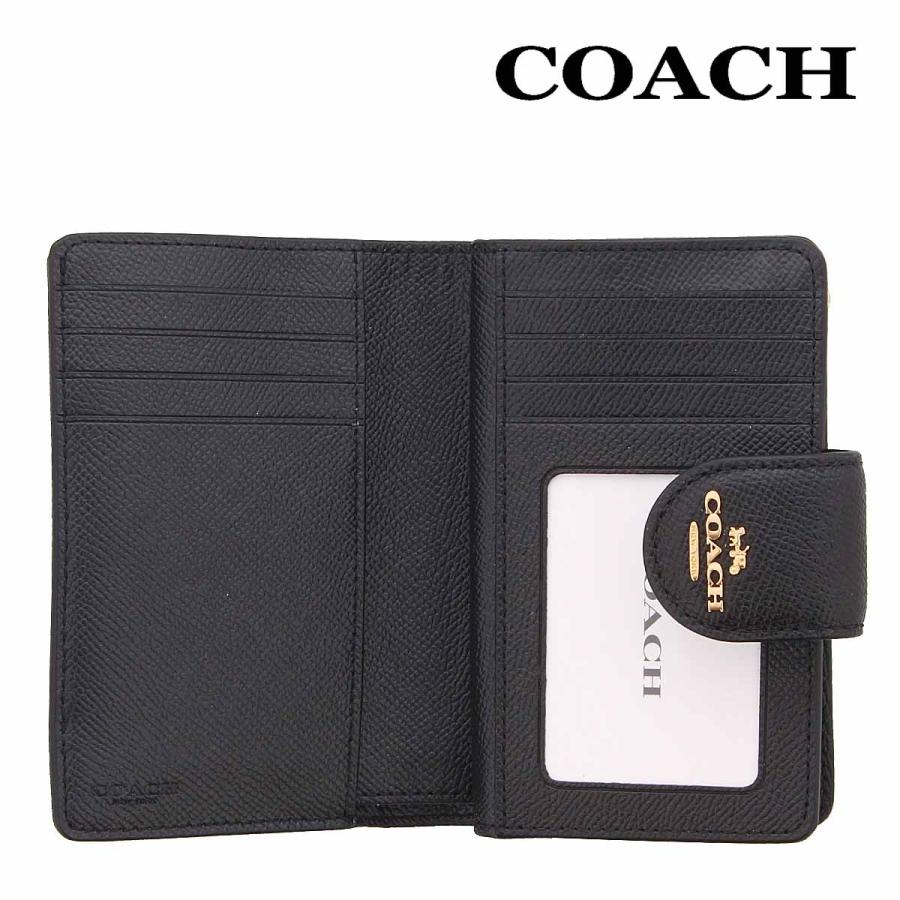 COACH コーチ 財布 二つ折り 6390 ブラック ラグジュアリー COACH コーチ 財布 二つ折り 6390 ブラック ラグジュアリー