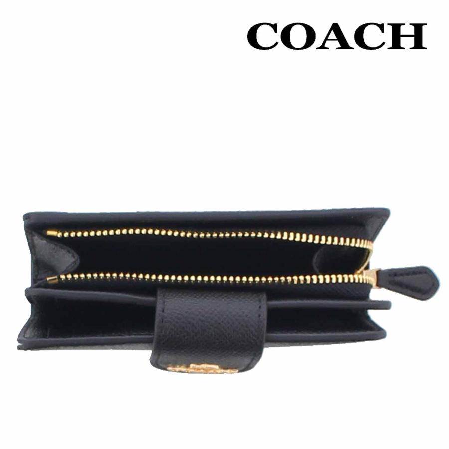 ☆COACH コーチ 6390 財布 二つ折り財布 ミディアムウォレット 黒