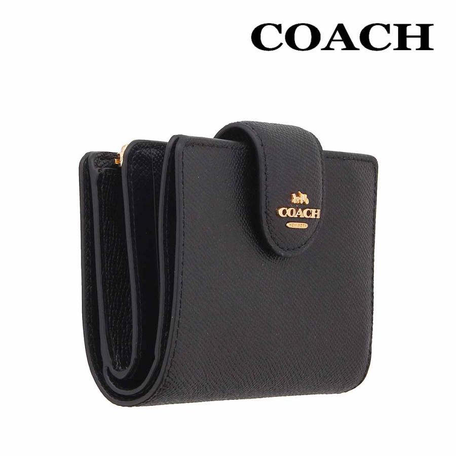 COACH コーチ 財布 二つ折り 6390 ブラック ラグジュアリー COACH コーチ 財布 二つ折り 6390 ブラック ラグジュアリー