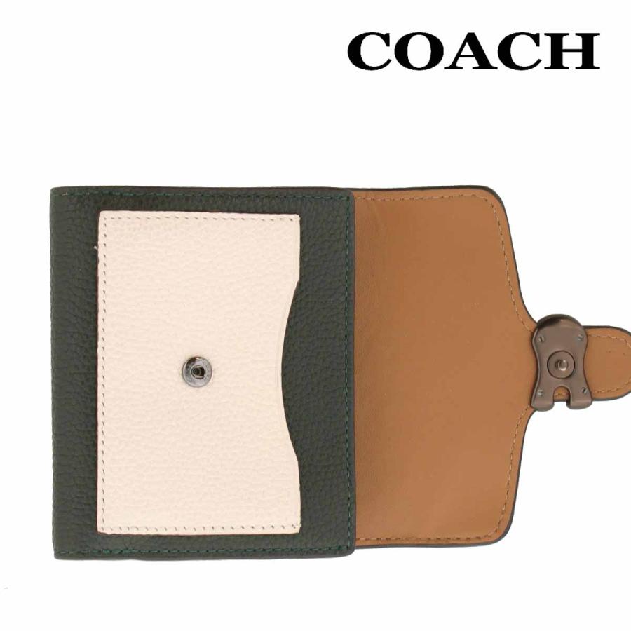 コーチ 財布 二つ折り COACH 76302 セージマルチ カラーブロック