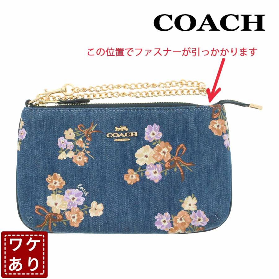COACH（コーチ） 訳あり ポーチ リストレット COACH 92050 デニム 