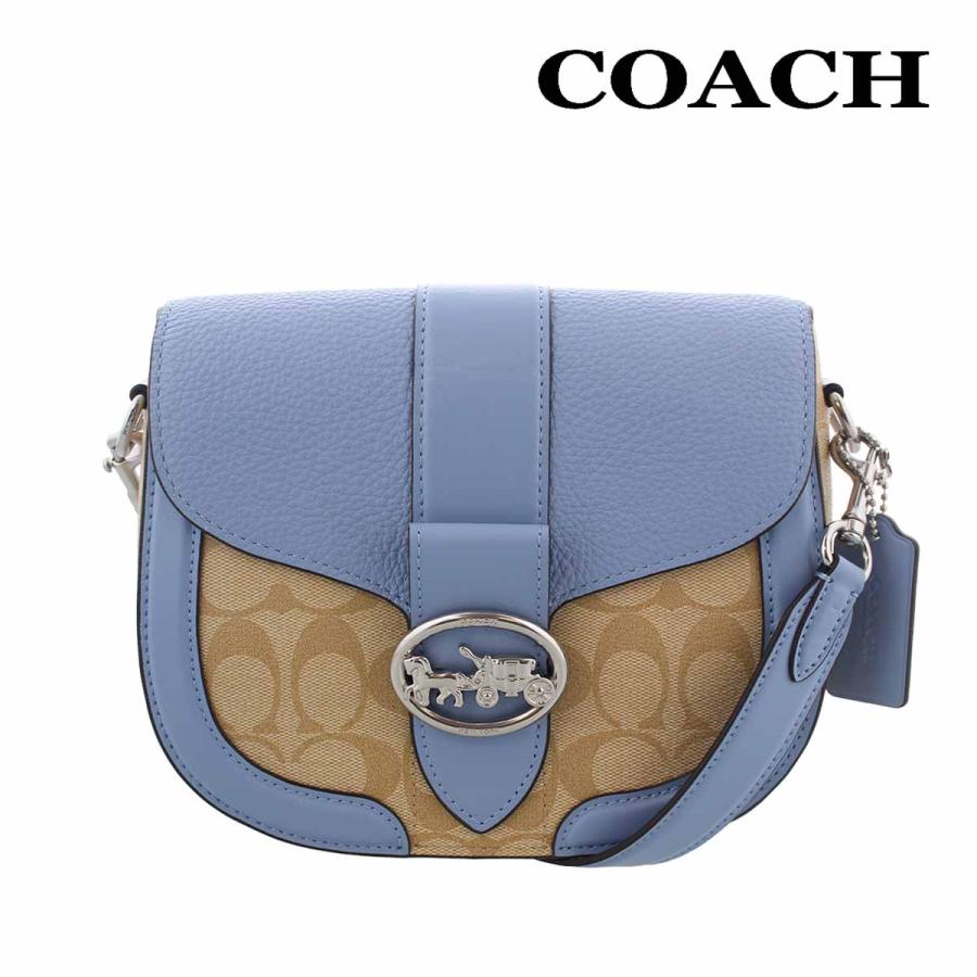 コーチ バッグ ショルダー 2way COACH C2806 ライトカーキ×マーブルブルー シグネチャー ジョージー サドル バッグ SVTVS  アウトレット : c2806-svtvs : アーバンコロン - 通販 - Yahoo!ショッピング