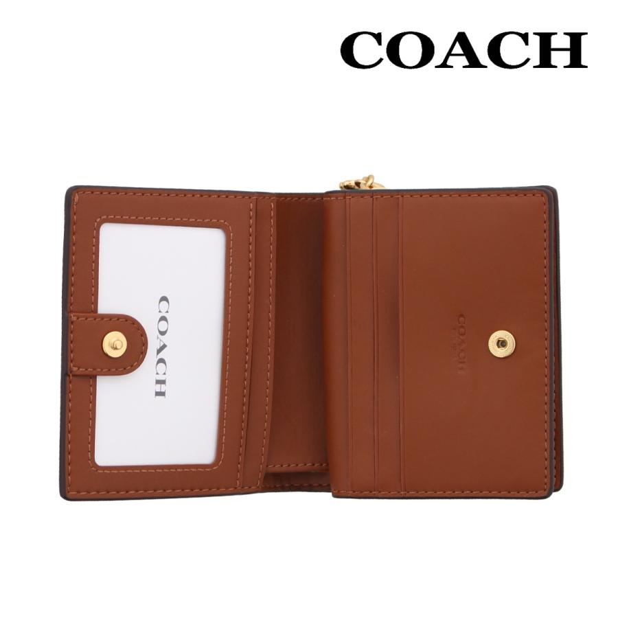 COACH（コーチ） 財布 二つ折り COACH C3309 カーキ×レッドウッド